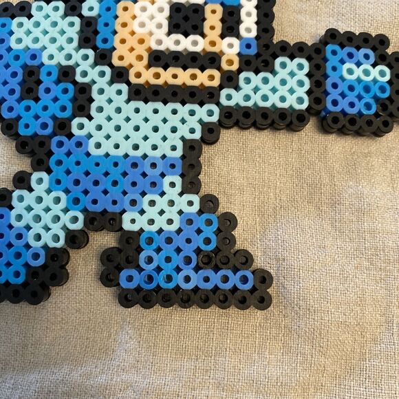 Mega Man Pixel Art Perler Beads NES 6”x 4.5” Blue Retro Art Blaster Sprite - Picture 6 of 12